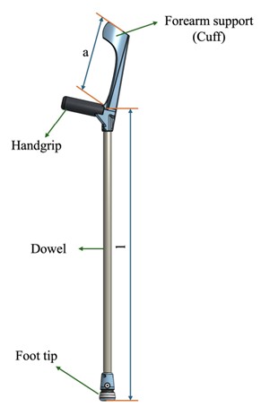 The Dimensional Measurement Data for the Assembled Crutch.